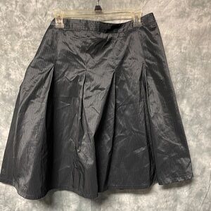 H&M Black stripped Skirt- pleated and shiny